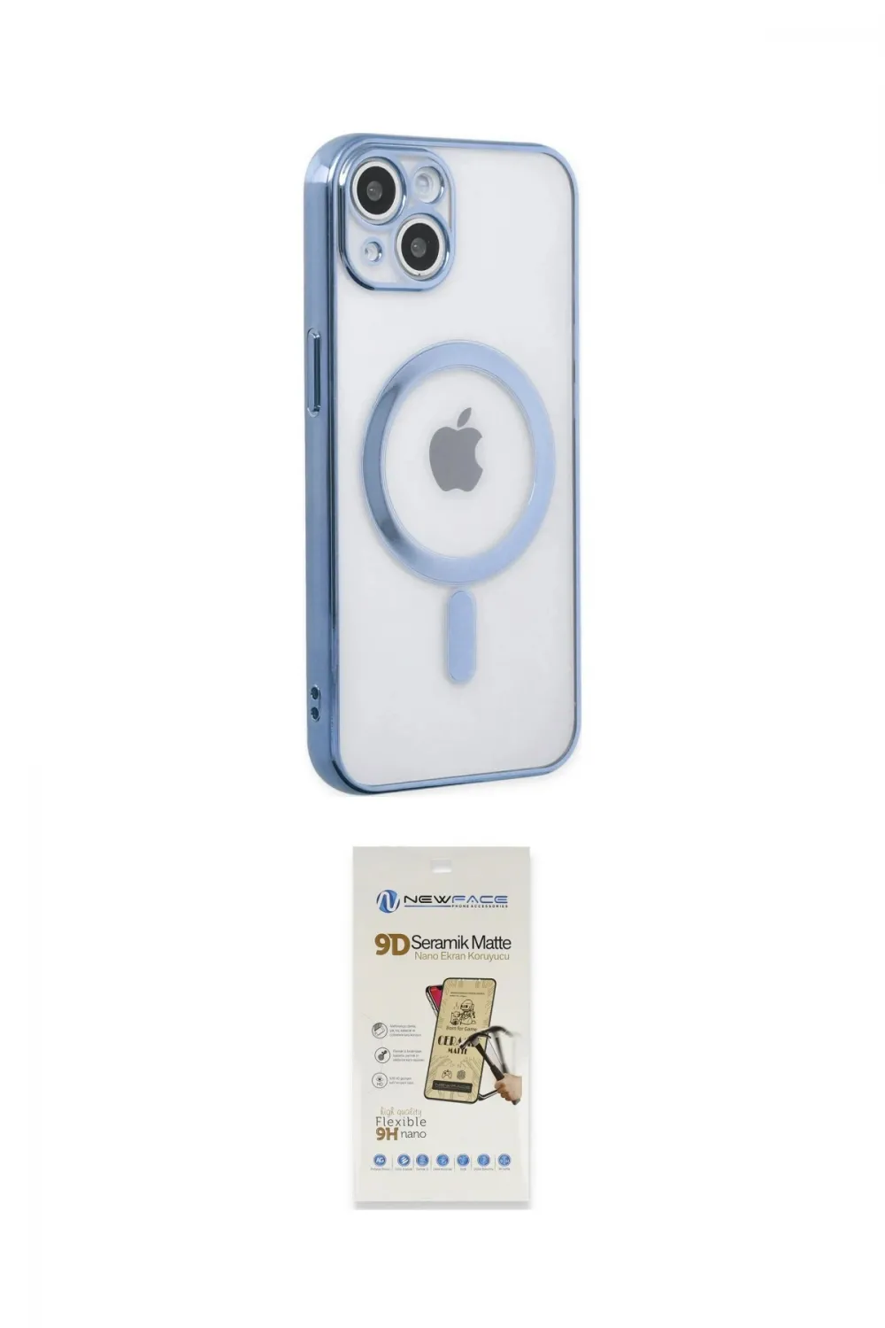 ieg™ iPhone 14 Plus Kılıf Doruk Minimal - Siyah Mat Seramik Nano Ekran Koruyucu