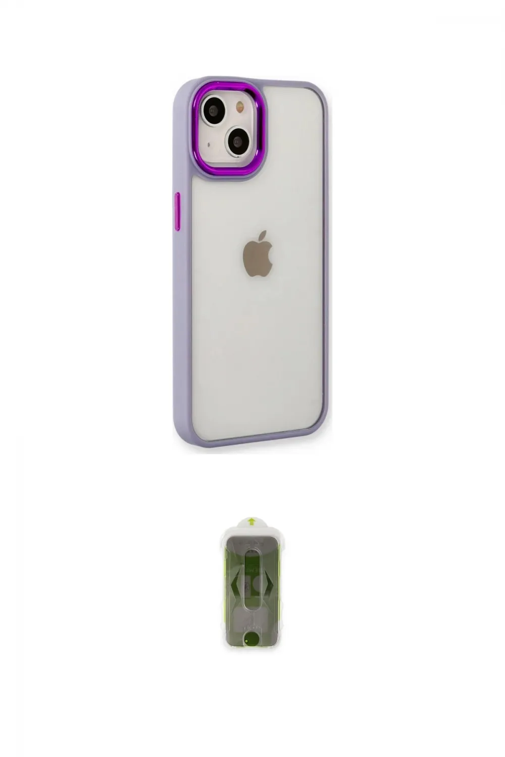 ieg™ iPhone 14 Plus Kılıf Eksen Doku Prime - Siyah Joko Magic 5D Hayalet Cam