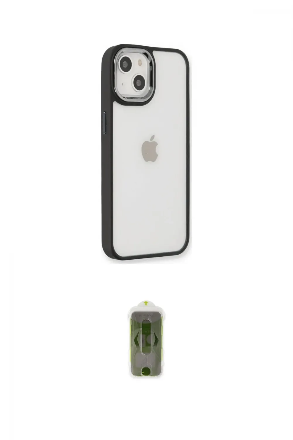 ieg™ iPhone 14 Plus Kılıf Eksen Doku Prime - Siyah Joko Magic 5D Hayalet Cam