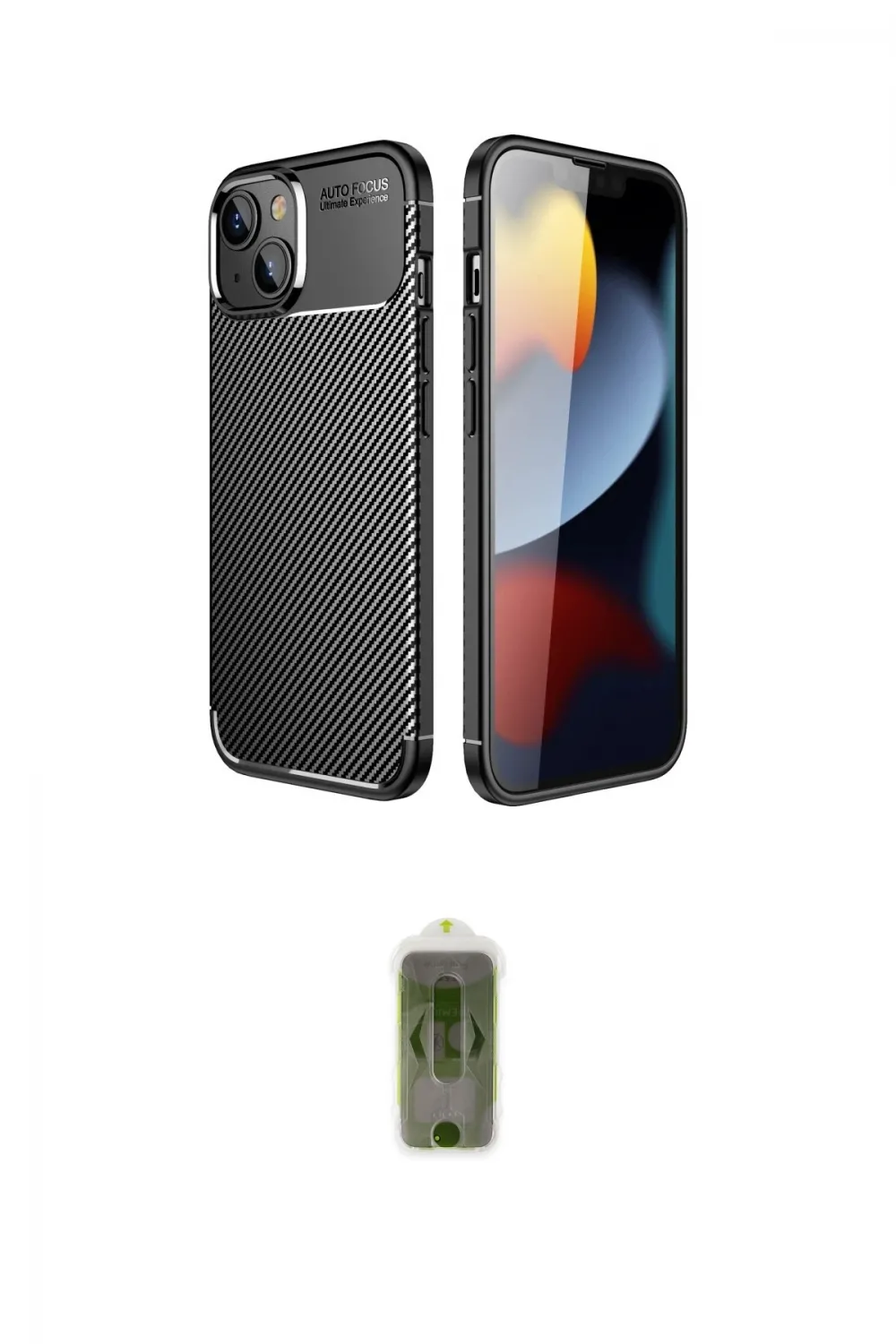 ieg™ iPhone 14 Plus Kılıf Eksen Form Prime - Siyah Joko Magic 5D Hayalet Cam