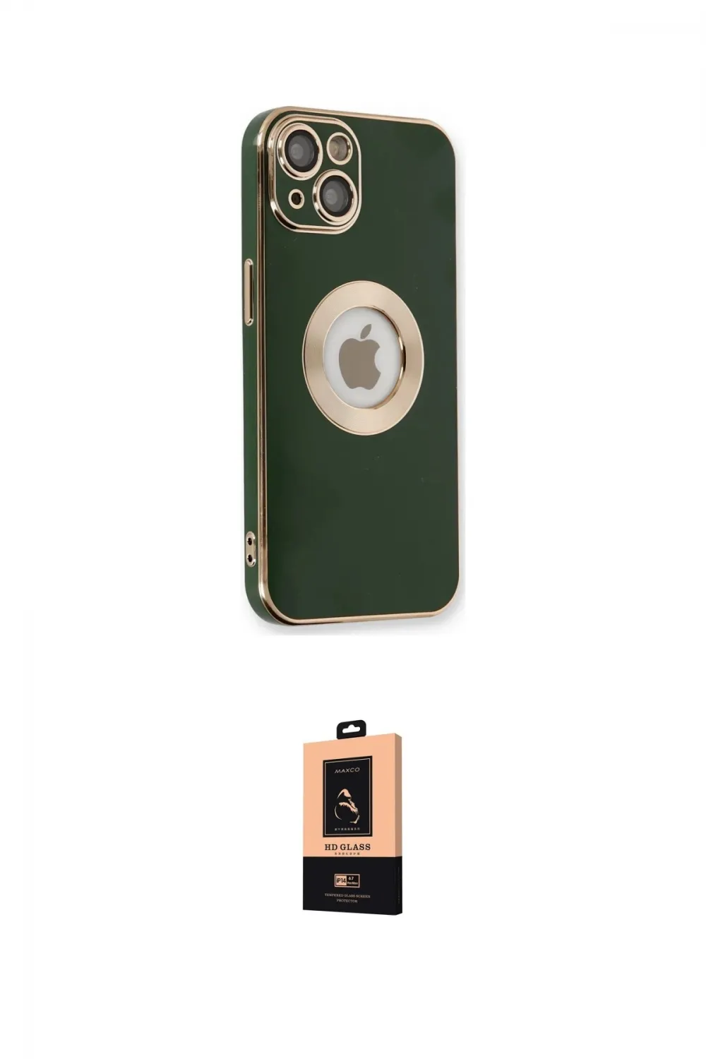 ieg™ iPhone 14 Plus Kılıf İz Form Serisi - Şeffaf Maxco Cam Ekran Koruyucu
