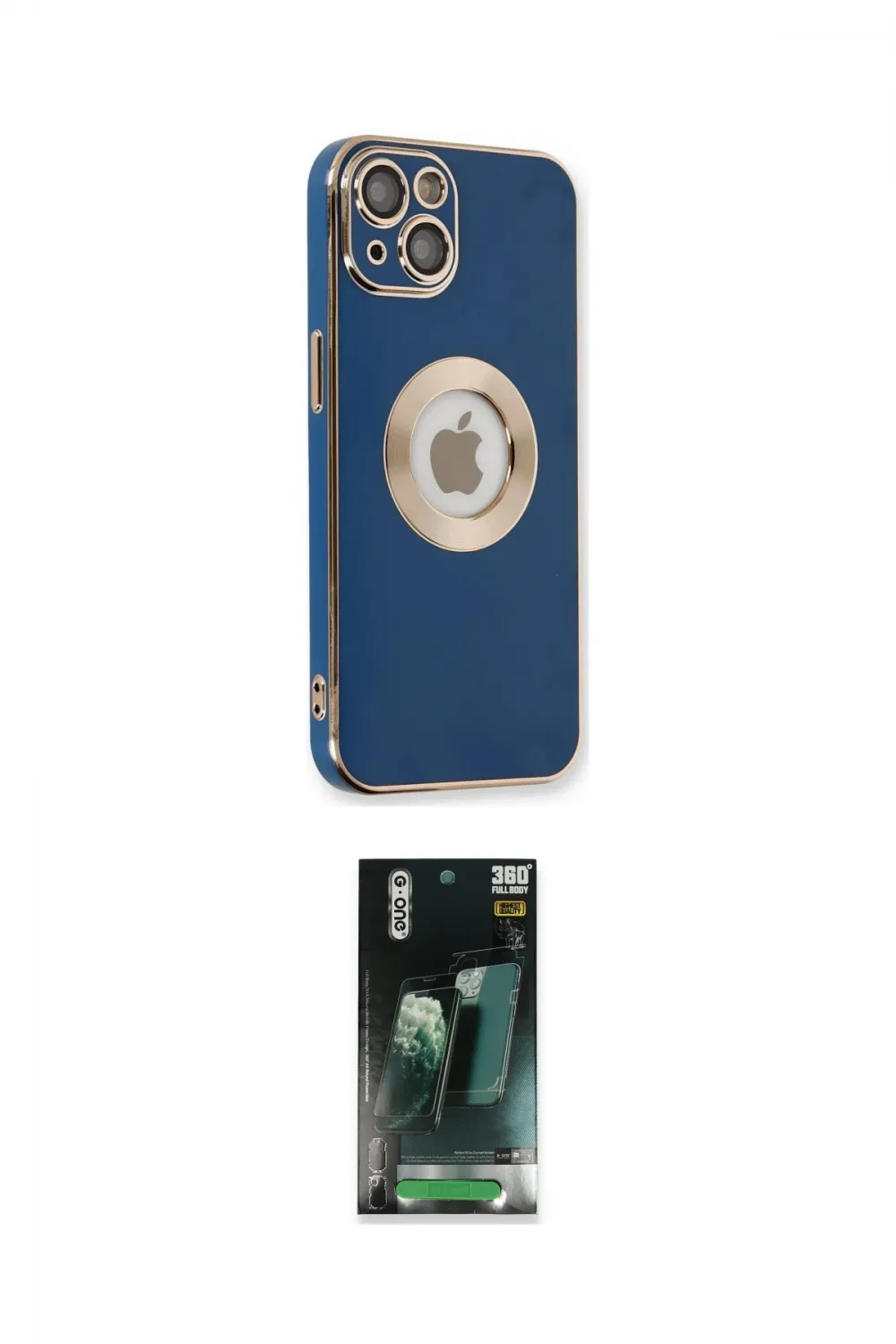 ieg™ iPhone 14 Plus Kılıf İz Form Serisi - Siyah 360 Mat Full Body Arka Koruyucu