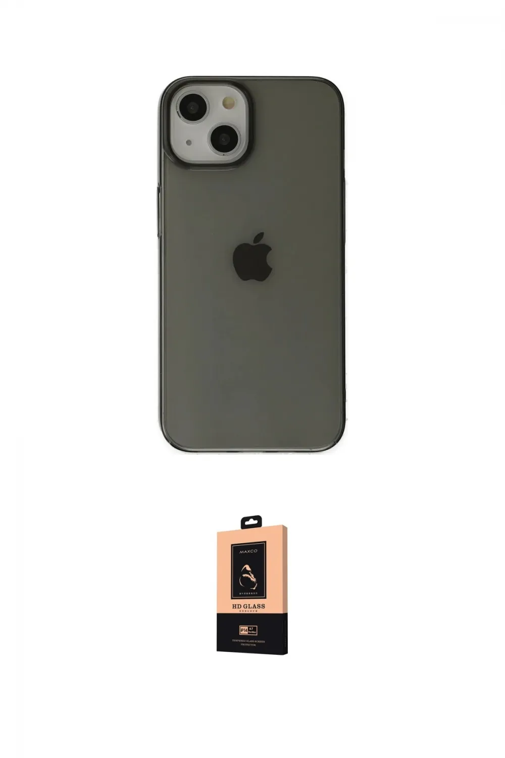 ieg™ iPhone 14 Plus Kılıf Kutup Doku Koleksiyonu - Şeffaf Maxco Cam Ekran Koruyucu