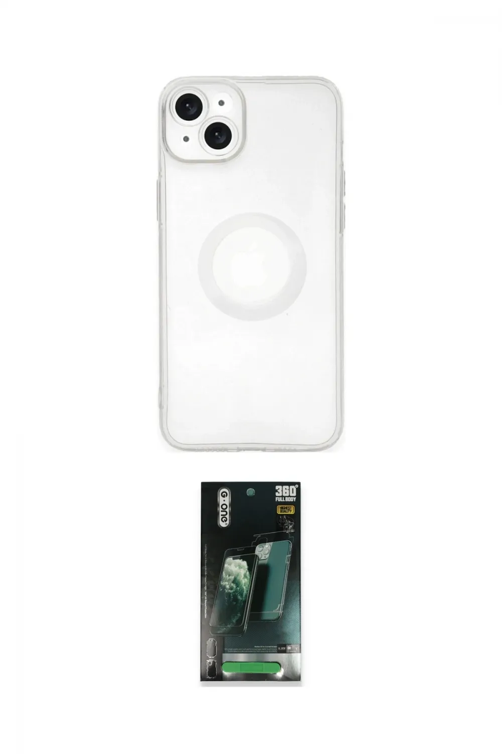 ieg™ iPhone 14 Plus Kılıf Kutup Klasik - Siyah 360 Mat Full Body Arka Koruyucu
