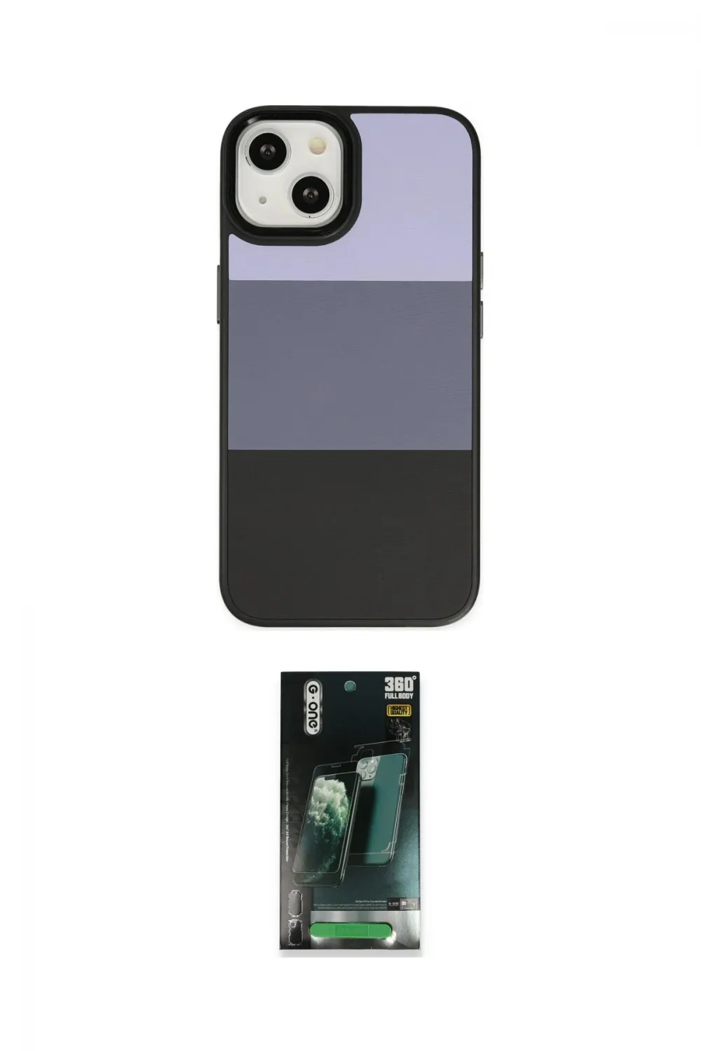ieg™ iPhone 14 Plus Kılıf Kutup Özel Seri - Siyah 360 Mat Full Body Arka Koruyucu