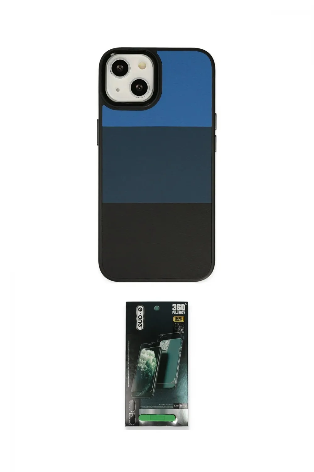 ieg™ iPhone 14 Plus Kılıf Kutup Özel Seri - Siyah 360 Mat Full Body Arka Koruyucu