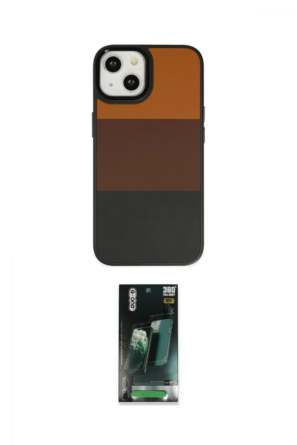 ieg™ iPhone 14 Plus Kılıf Kutup Özel Seri - Siyah 360 Mat Full Body Arka Koruyucu