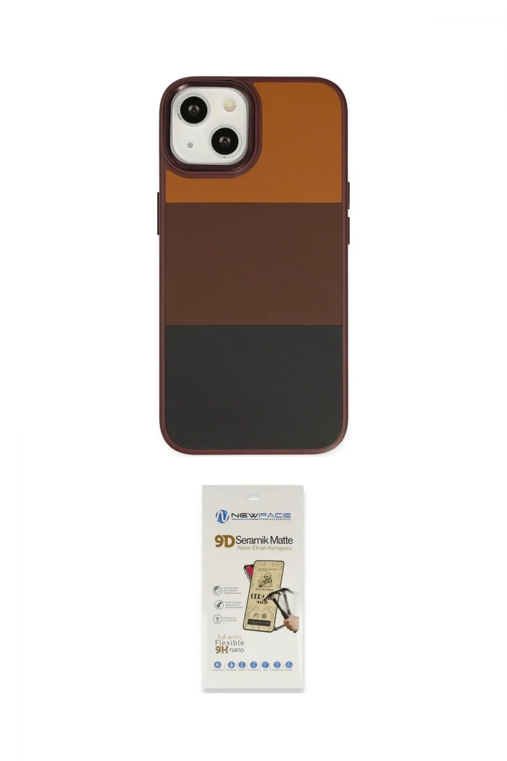 ieg™ iPhone 14 Plus Kılıf Kutup Özel Seri - Siyah Mat Seramik Nano Ekran Koruyucu