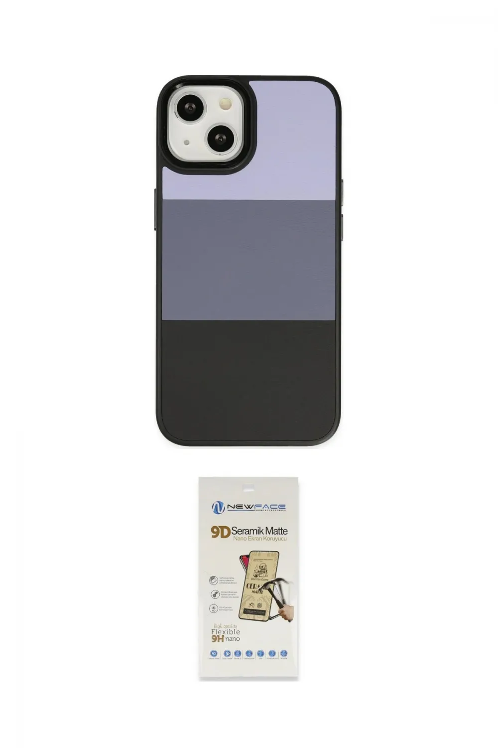 ieg™ iPhone 14 Plus Kılıf Kutup Özel Seri - Siyah Mat Seramik Nano Ekran Koruyucu