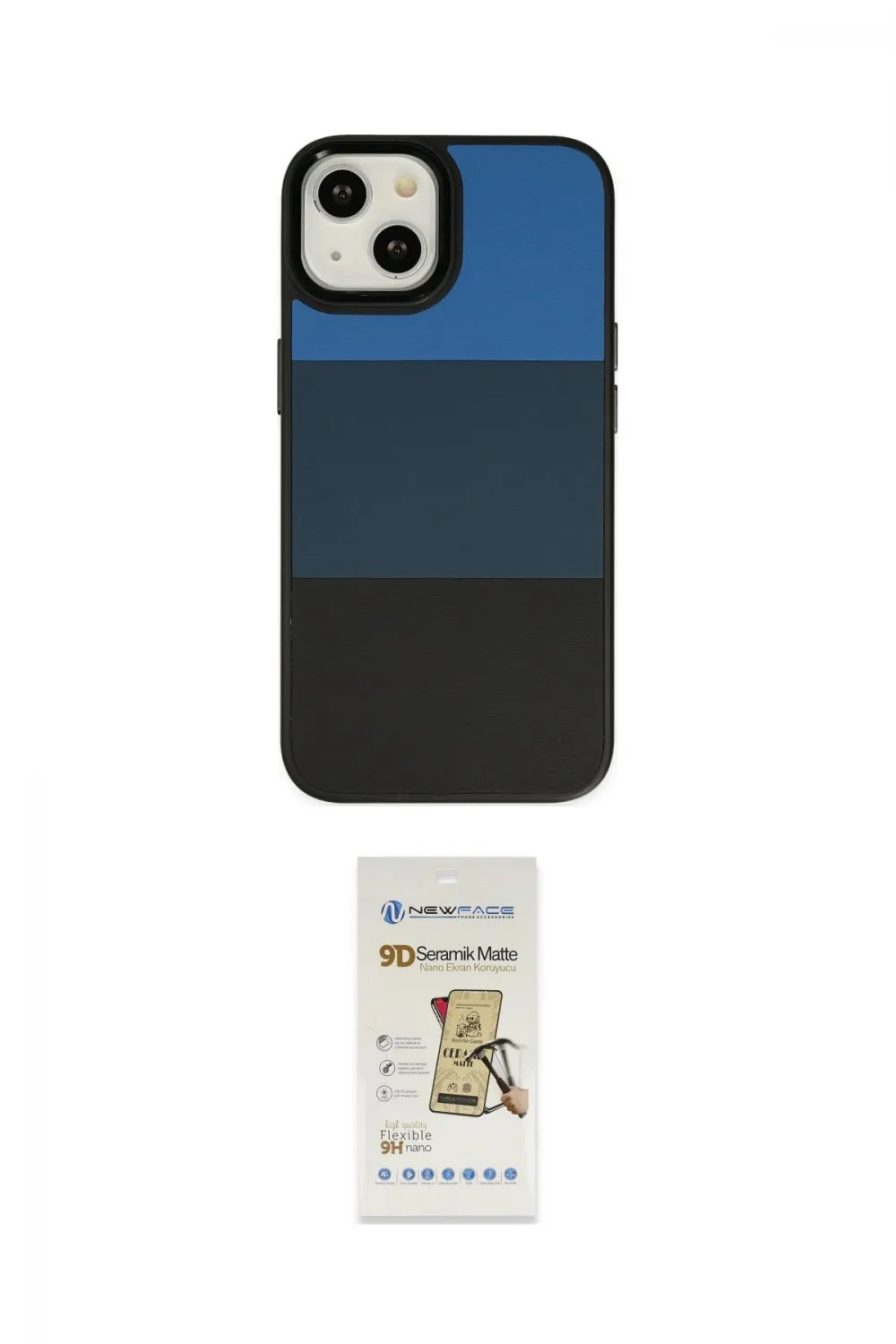 ieg™ iPhone 14 Plus Kılıf Kutup Özel Seri - Siyah Mat Seramik Nano Ekran Koruyucu