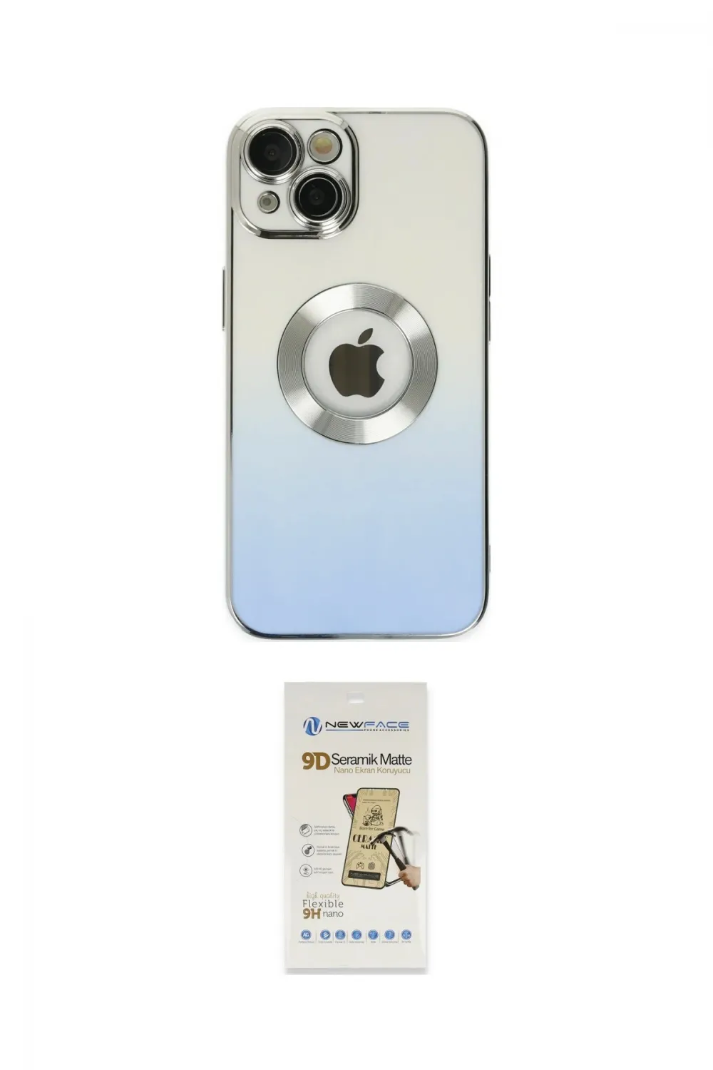 ieg™ iPhone 14 Plus Kılıf Kutup Yansıma Özel Seri - Siyah Mat Seramik Nano Ekran Koruyucu