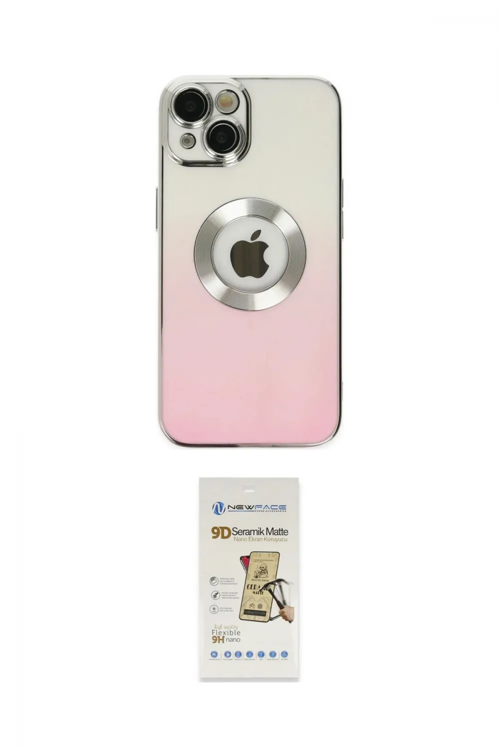 ieg™ iPhone 14 Plus Kılıf Kutup Yansıma Özel Seri - Siyah Mat Seramik Nano Ekran Koruyucu