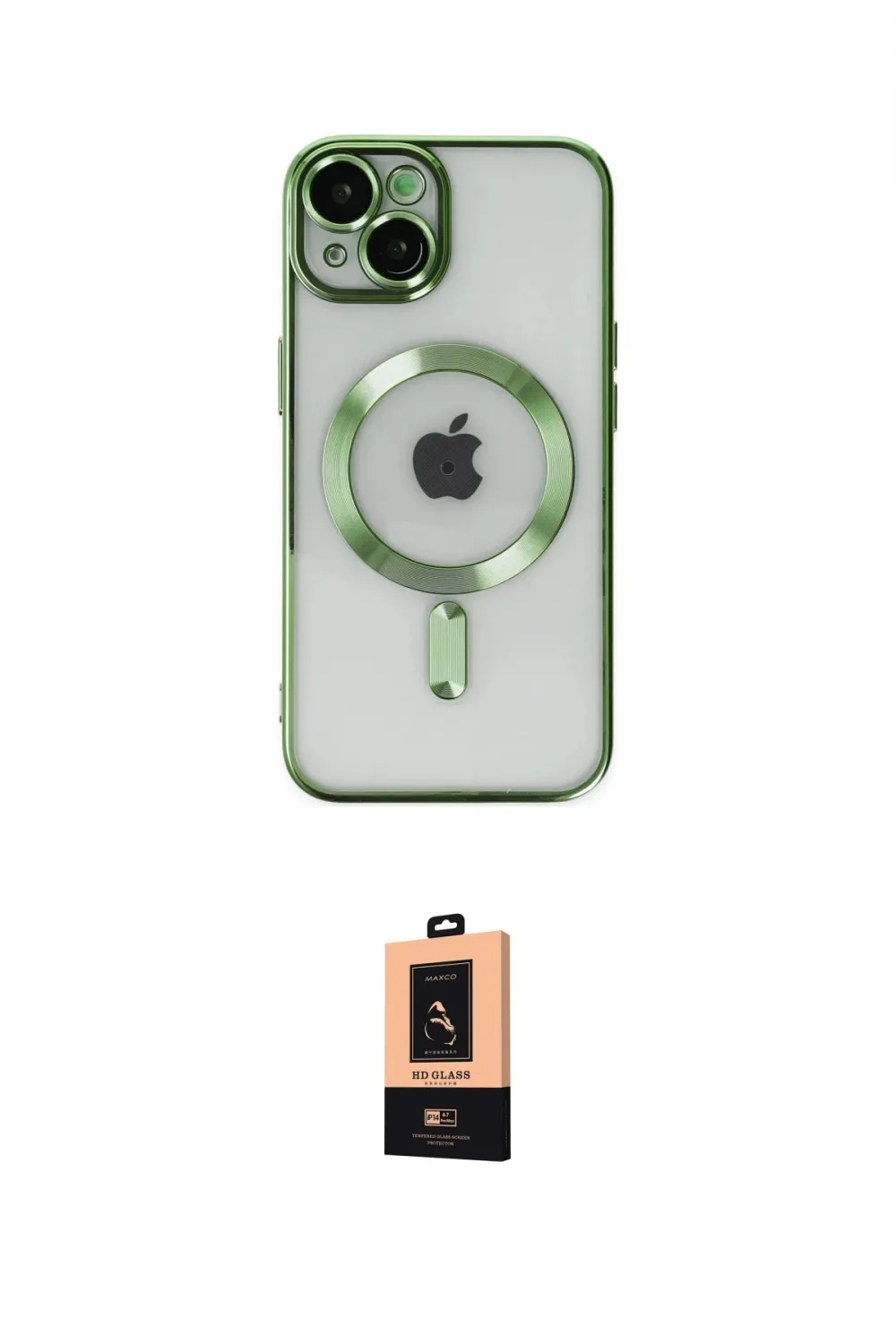 ieg™ iPhone 14 Plus Kılıf Nova Işık Özel Seri - Şeffaf Maxco Cam Ekran Koruyucu