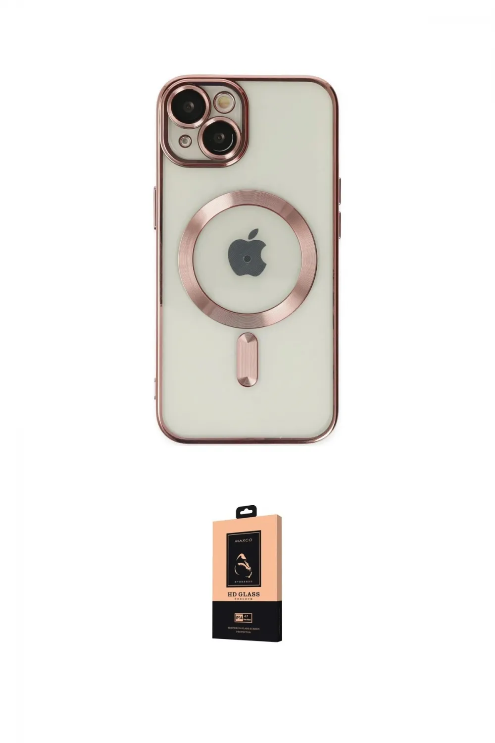 ieg™ iPhone 14 Plus Kılıf Nova Işık Özel Seri - Şeffaf Maxco Cam Ekran Koruyucu