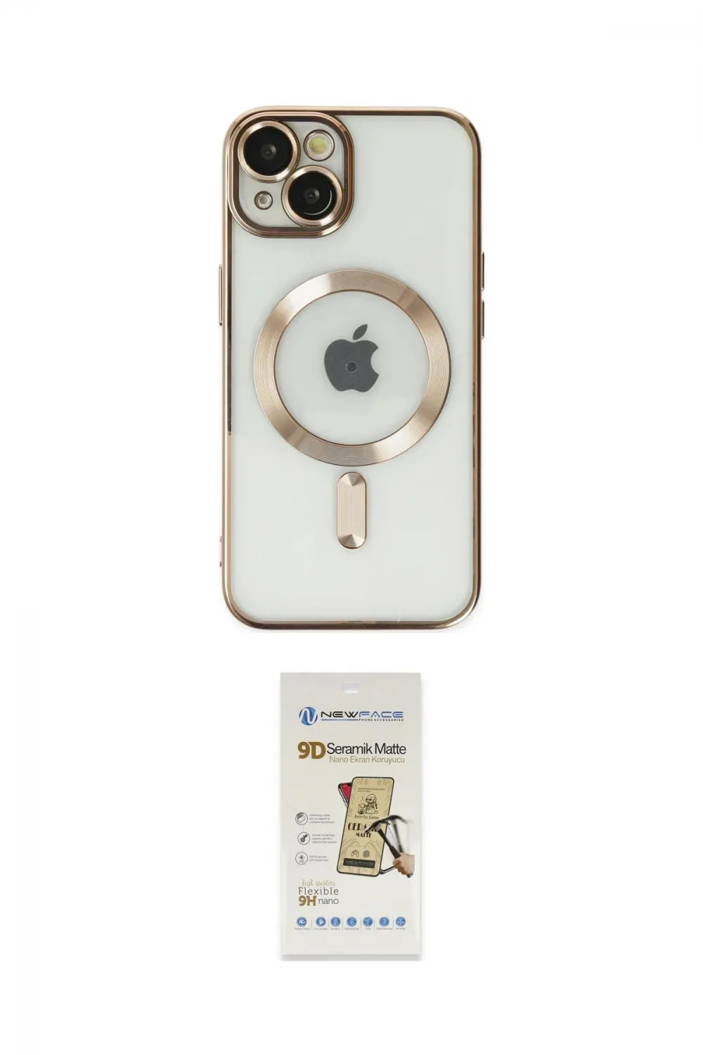 ieg™ iPhone 14 Plus Kılıf Nova Işık Özel Seri - Siyah Mat Seramik Nano Ekran Koruyucu