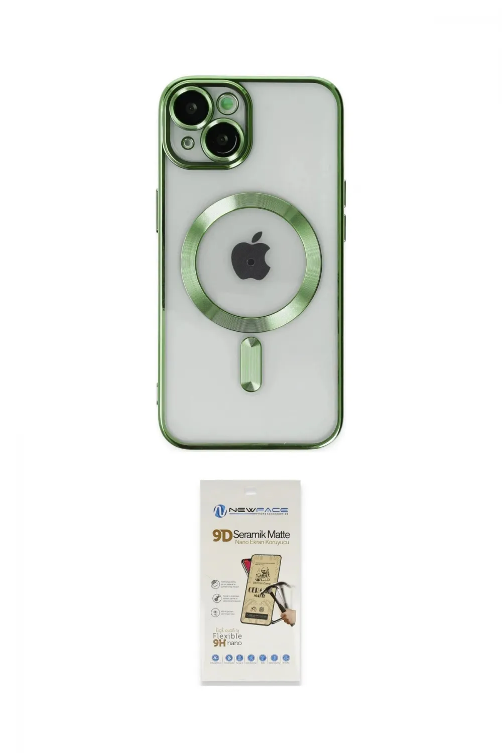 ieg™ iPhone 14 Plus Kılıf Nova Işık Özel Seri - Siyah Mat Seramik Nano Ekran Koruyucu