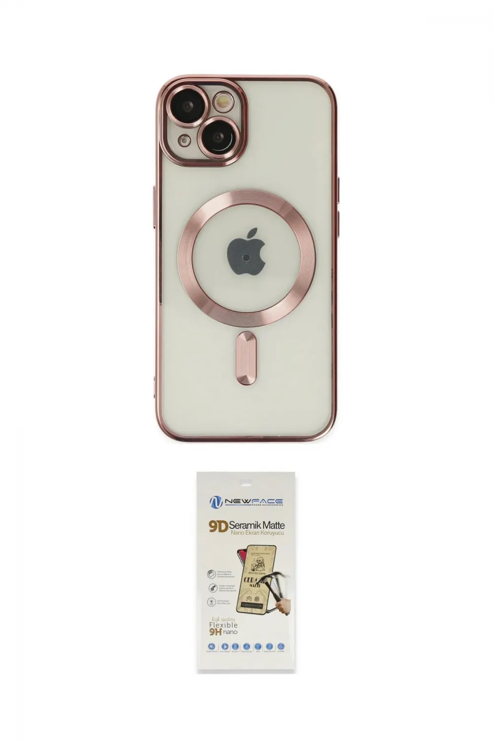 ieg™ iPhone 14 Plus Kılıf Nova Işık Özel Seri - Siyah Mat Seramik Nano Ekran Koruyucu