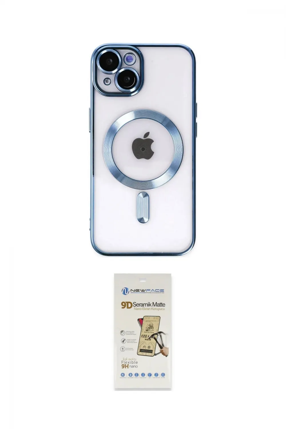 ieg™ iPhone 14 Plus Kılıf Nova Işık Özel Seri - Siyah Mat Seramik Nano Ekran Koruyucu