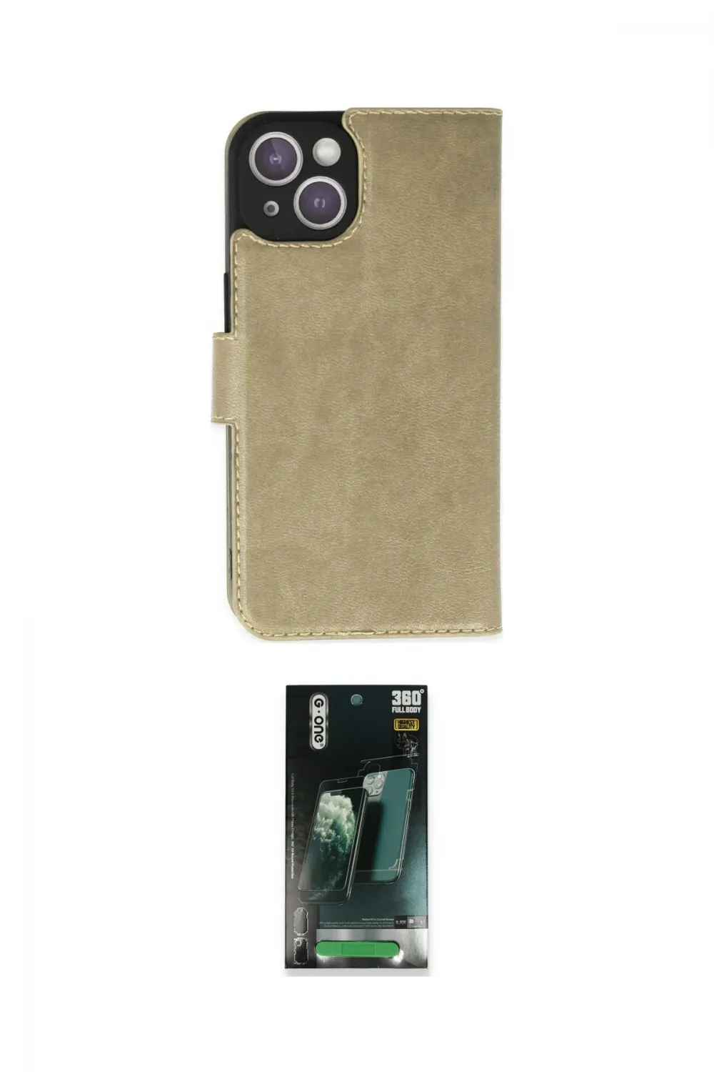 ieg™ iPhone 14 Plus Kılıf Siluet Işık Serisi - Siyah 360 Mat Full Body Arka Koruyucu