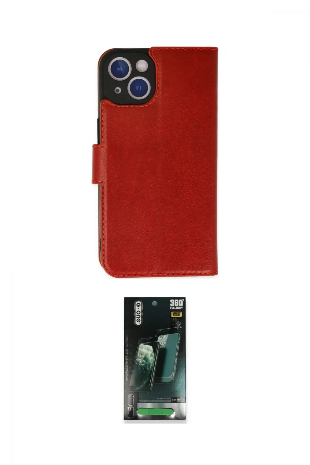 ieg™ iPhone 14 Plus Kılıf Siluet Işık Serisi - Siyah 360 Mat Full Body Arka Koruyucu