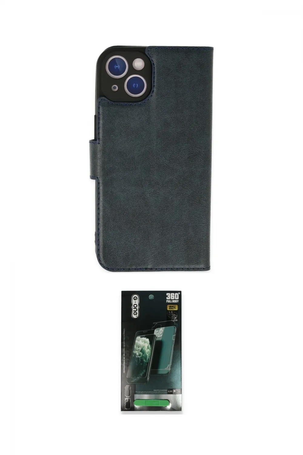 ieg™ iPhone 14 Plus Kılıf Siluet Işık Serisi - Siyah 360 Mat Full Body Arka Koruyucu