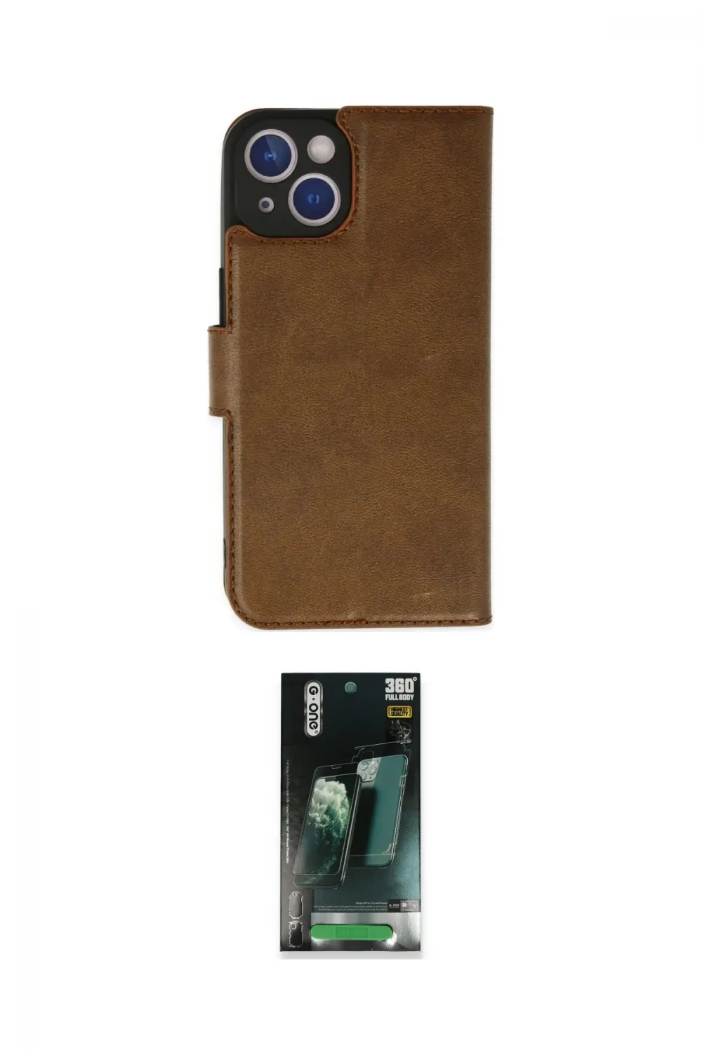 ieg™ iPhone 14 Plus Kılıf Siluet Işık Serisi - Siyah 360 Mat Full Body Arka Koruyucu
