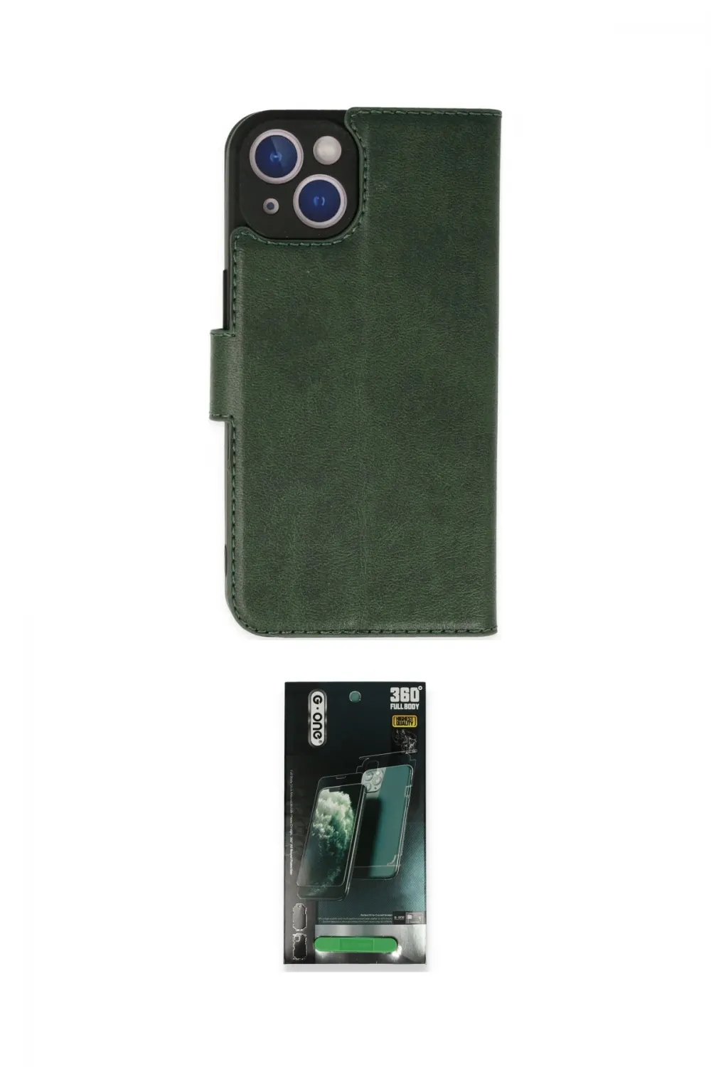 ieg™ iPhone 14 Plus Kılıf Siluet Işık Serisi - Siyah 360 Mat Full Body Arka Koruyucu