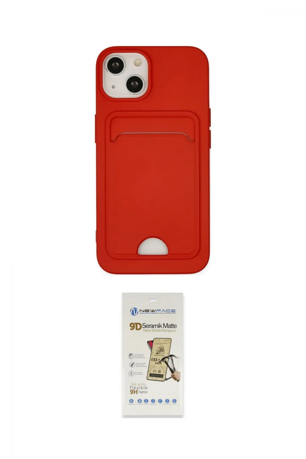 ieg™ iPhone 14 Plus Kılıf Vadi Çizgi Prime - Siyah Mat Seramik Nano Ekran Koruyucu