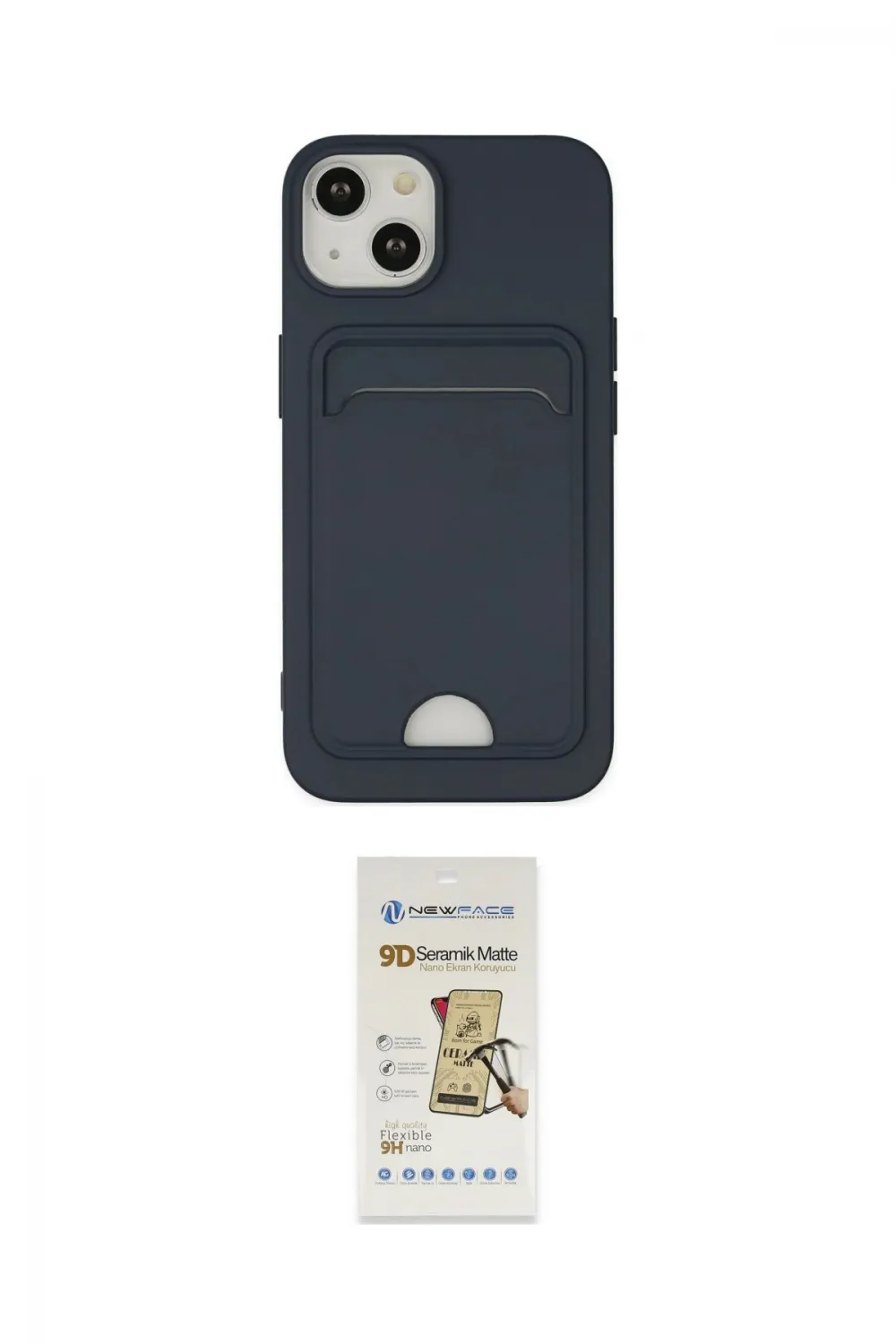 ieg™ iPhone 14 Plus Kılıf Vadi Çizgi Prime - Siyah Mat Seramik Nano Ekran Koruyucu