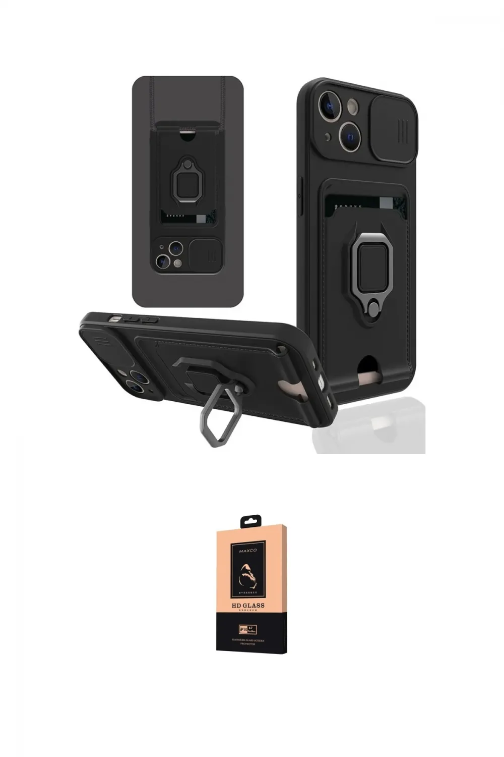 ieg™ iPhone 14 Plus Kılıf Vadi Form Prime - Şeffaf Maxco Cam Ekran Koruyucu