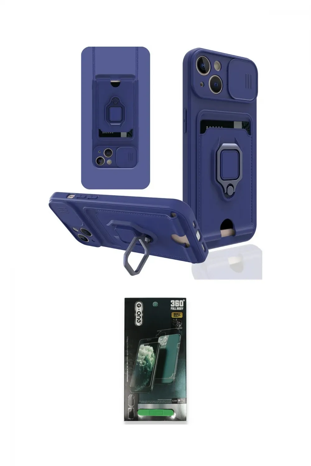 ieg™ iPhone 14 Plus Kılıf Vadi Form Prime - Siyah 360 Mat Full Body Arka Koruyucu