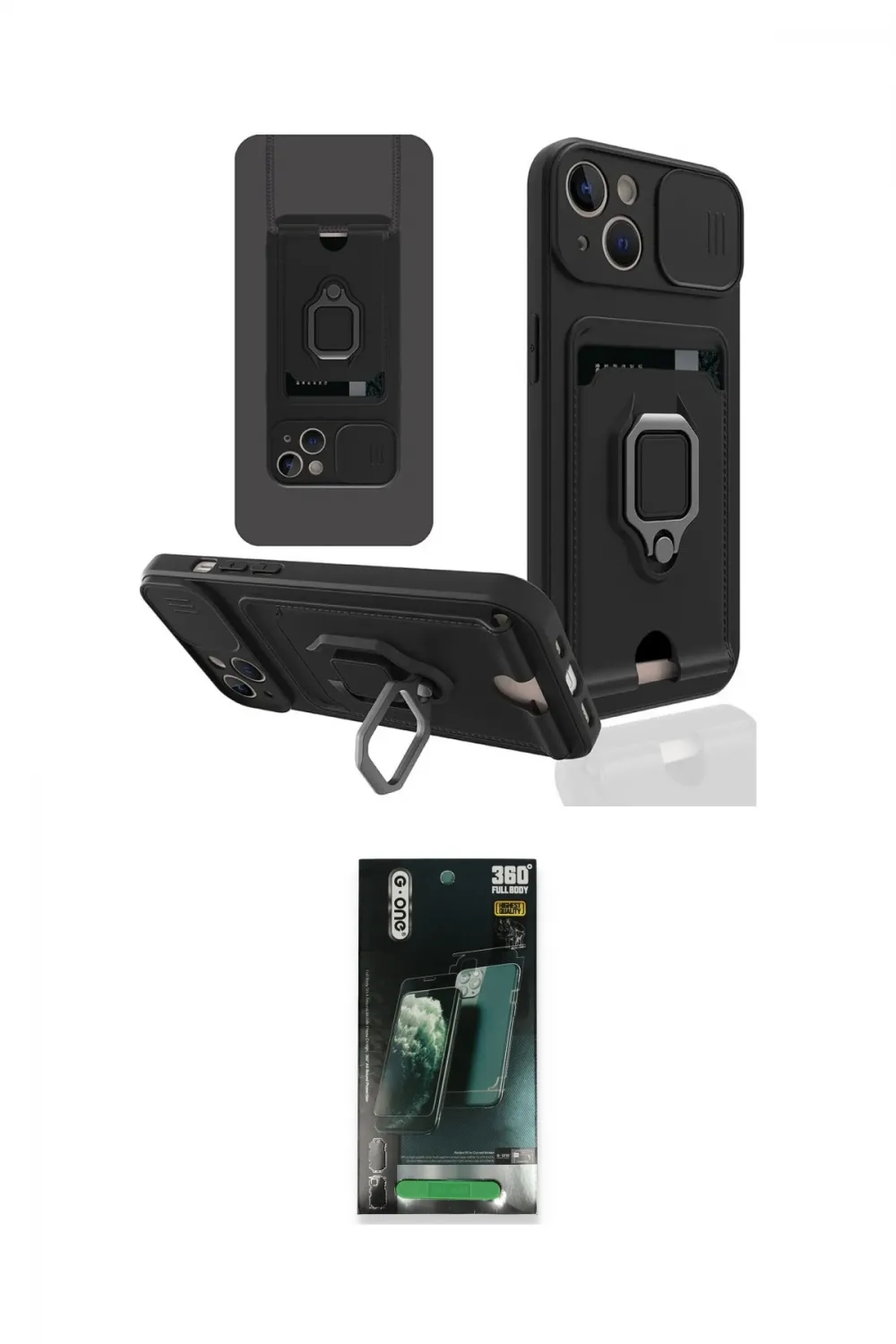 ieg™ iPhone 14 Plus Kılıf Vadi Form Prime - Siyah 360 Mat Full Body Arka Koruyucu