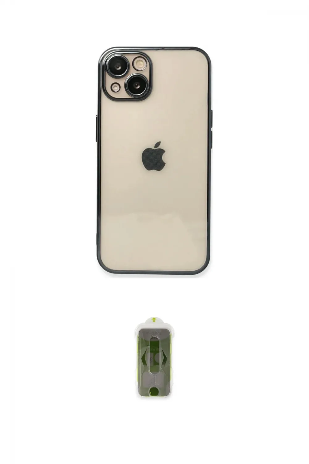 ieg™ iPhone 14 Plus Kılıf Vadi Minimal - Siyah Joko Magic 5D Hayalet Cam