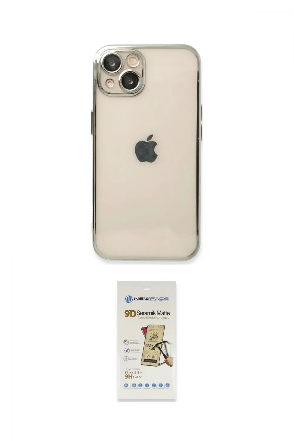 ieg™ iPhone 14 Plus Kılıf Vadi Minimal - Siyah Mat Seramik Nano Ekran Koruyucu