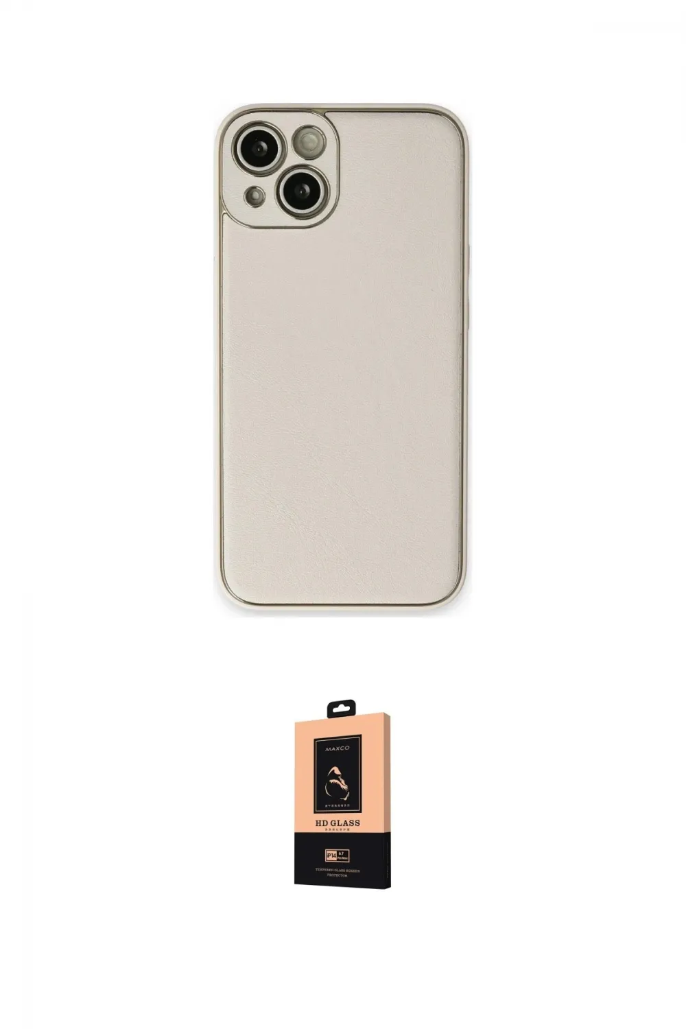 ieg™ iPhone 14 Plus Kılıf Yadigar Klasik - Şeffaf Maxco Cam Ekran Koruyucu