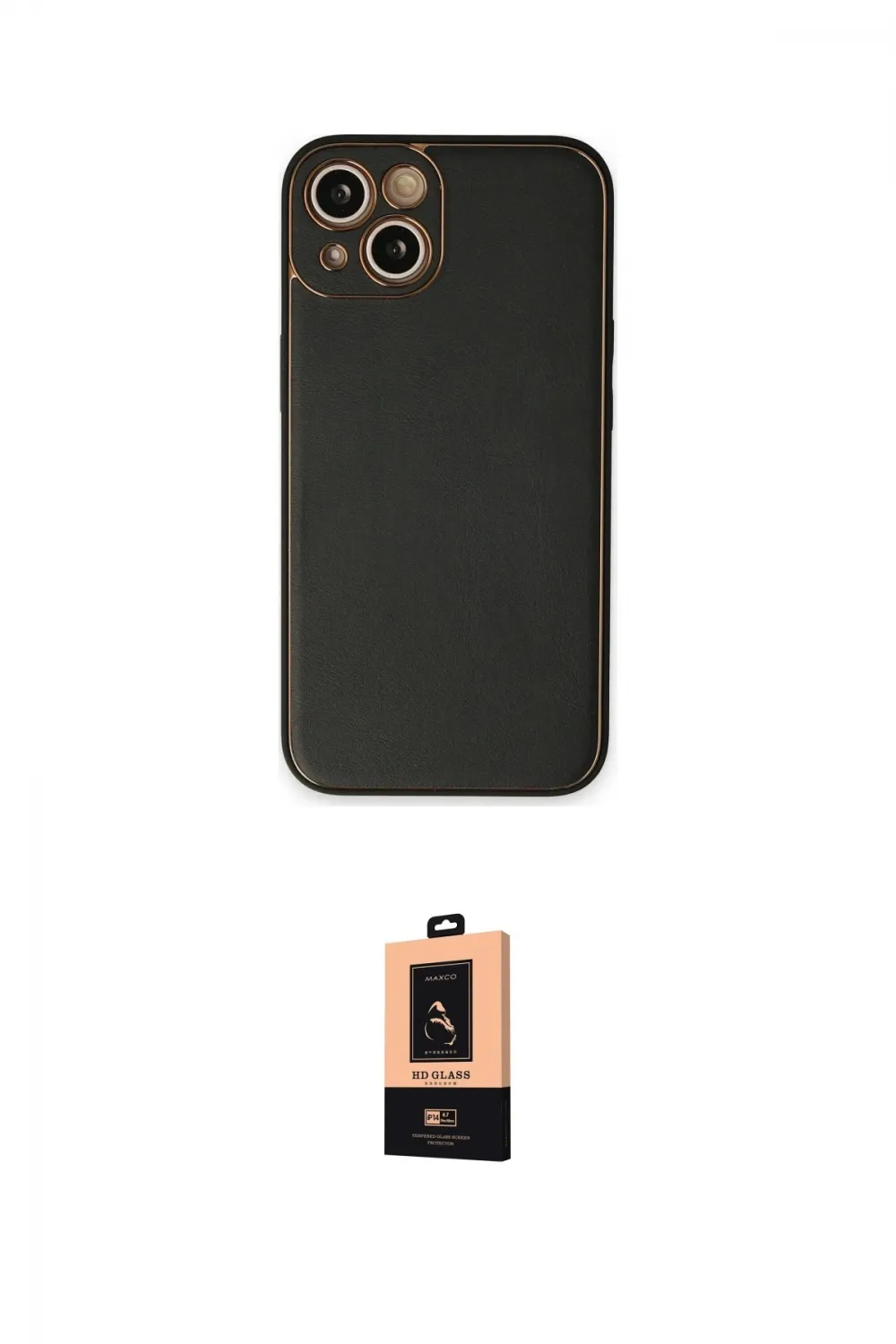ieg™ iPhone 14 Plus Kılıf Yadigar Klasik - Şeffaf Maxco Cam Ekran Koruyucu