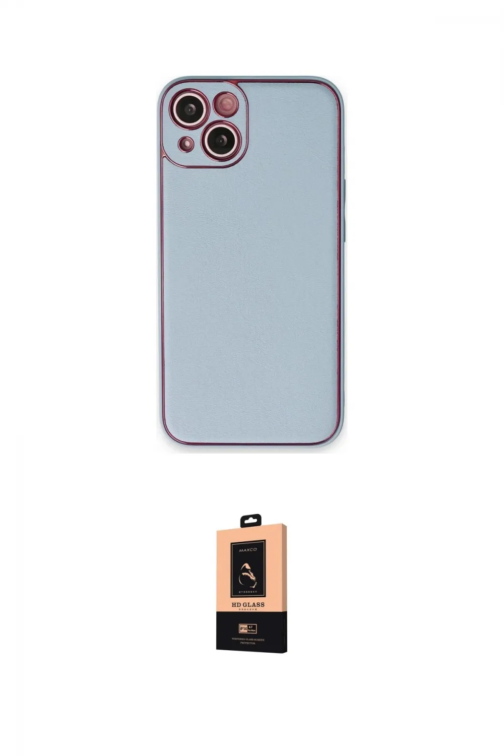 ieg™ iPhone 14 Plus Kılıf Yadigar Klasik - Şeffaf Maxco Cam Ekran Koruyucu