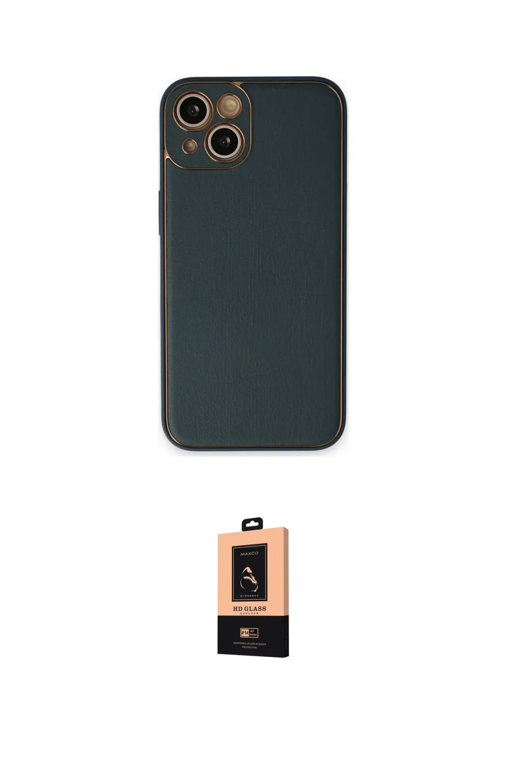 ieg™ iPhone 14 Plus Kılıf Yadigar Klasik - Şeffaf Maxco Cam Ekran Koruyucu