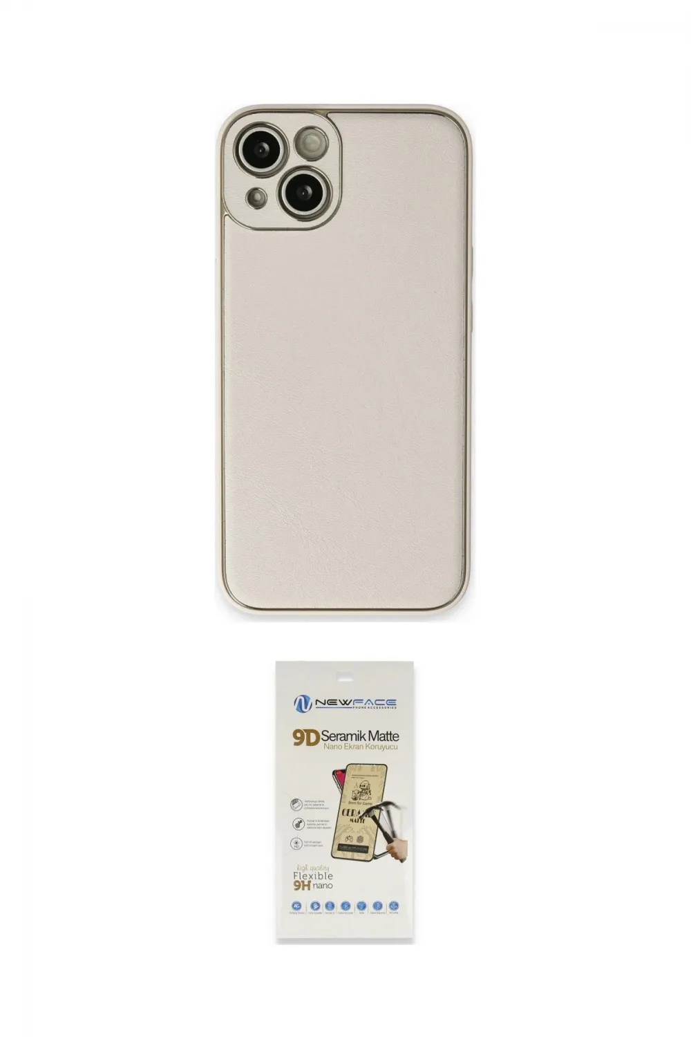 ieg™ iPhone 14 Plus Kılıf Yadigar Klasik - Siyah Mat Seramik Nano Ekran Koruyucu