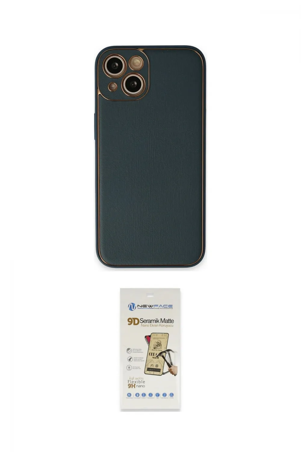 ieg™ iPhone 14 Plus Kılıf Yadigar Klasik - Siyah Mat Seramik Nano Ekran Koruyucu