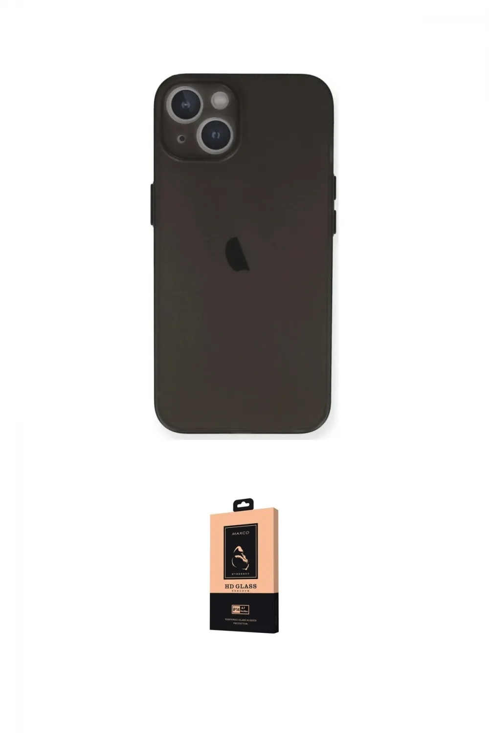 ieg™ iPhone 14 Plus Kılıf Yadigar Yansıma Serisi - Şeffaf Maxco Cam Ekran Koruyucu