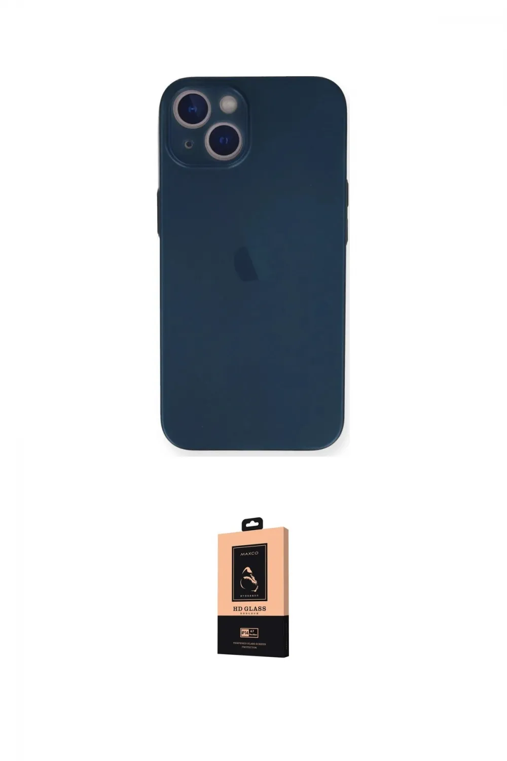 ieg™ iPhone 14 Plus Kılıf Yadigar Yansıma Serisi - Şeffaf Maxco Cam Ekran Koruyucu