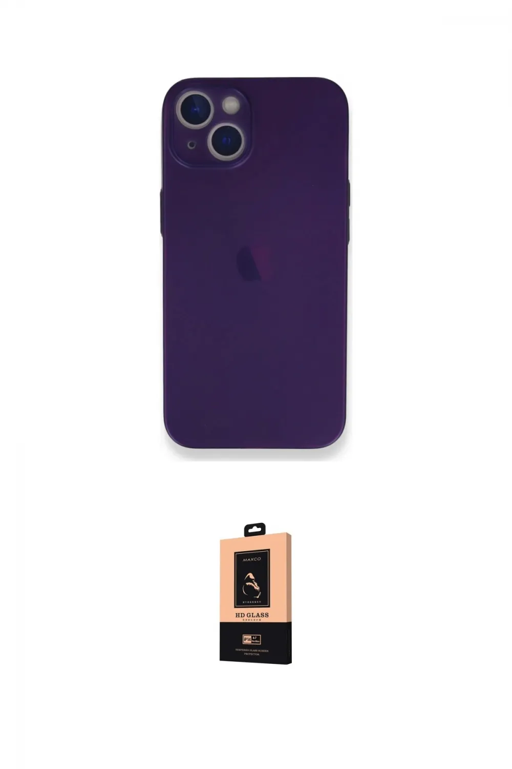 ieg™ iPhone 14 Plus Kılıf Yadigar Yansıma Serisi - Şeffaf Maxco Cam Ekran Koruyucu