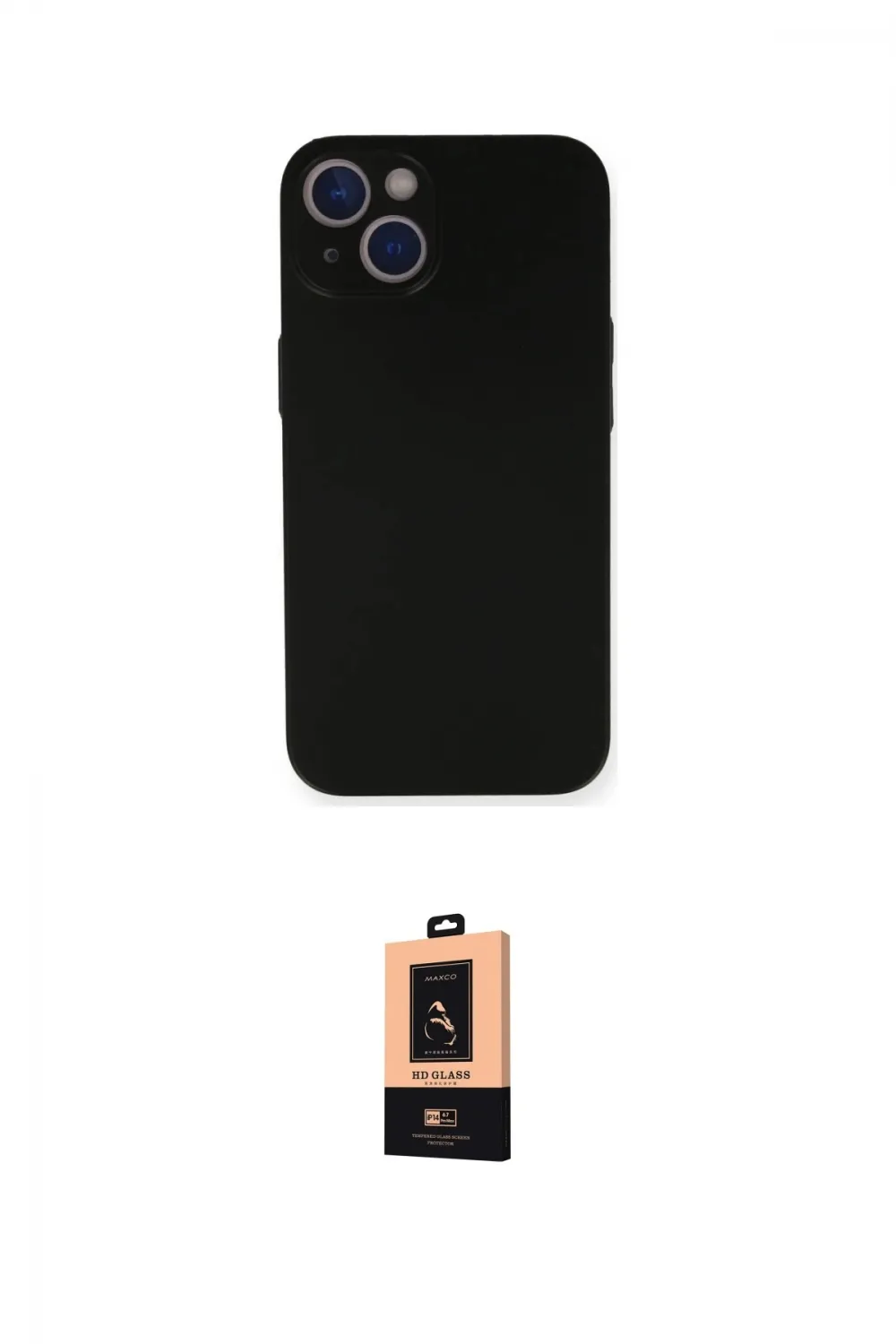 ieg™ iPhone 14 Plus Kılıf Yadigar Yansıma Serisi - Şeffaf Maxco Cam Ekran Koruyucu