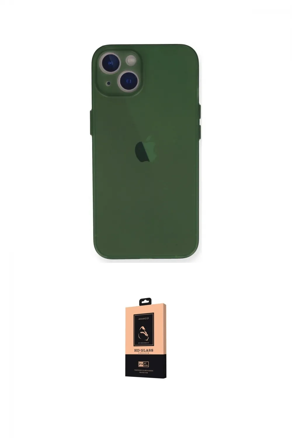ieg™ iPhone 14 Plus Kılıf Yadigar Yansıma Serisi - Şeffaf Maxco Cam Ekran Koruyucu