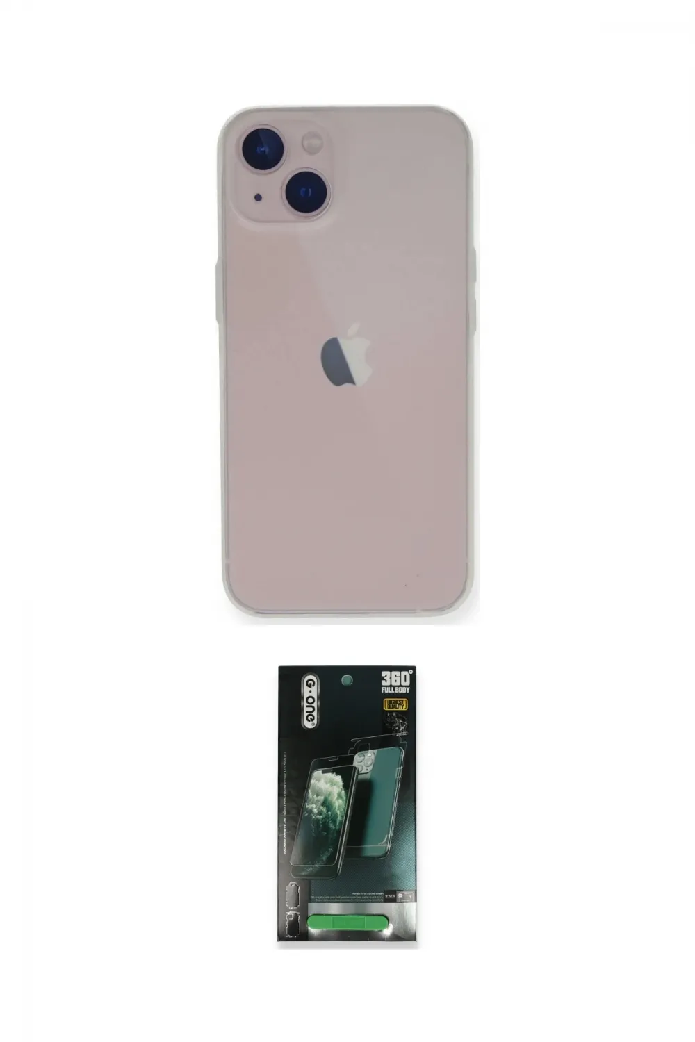 ieg™ iPhone 14 Plus Kılıf Yadigar Yansıma Serisi - Siyah 360 Mat Full Body Arka Koruyucu