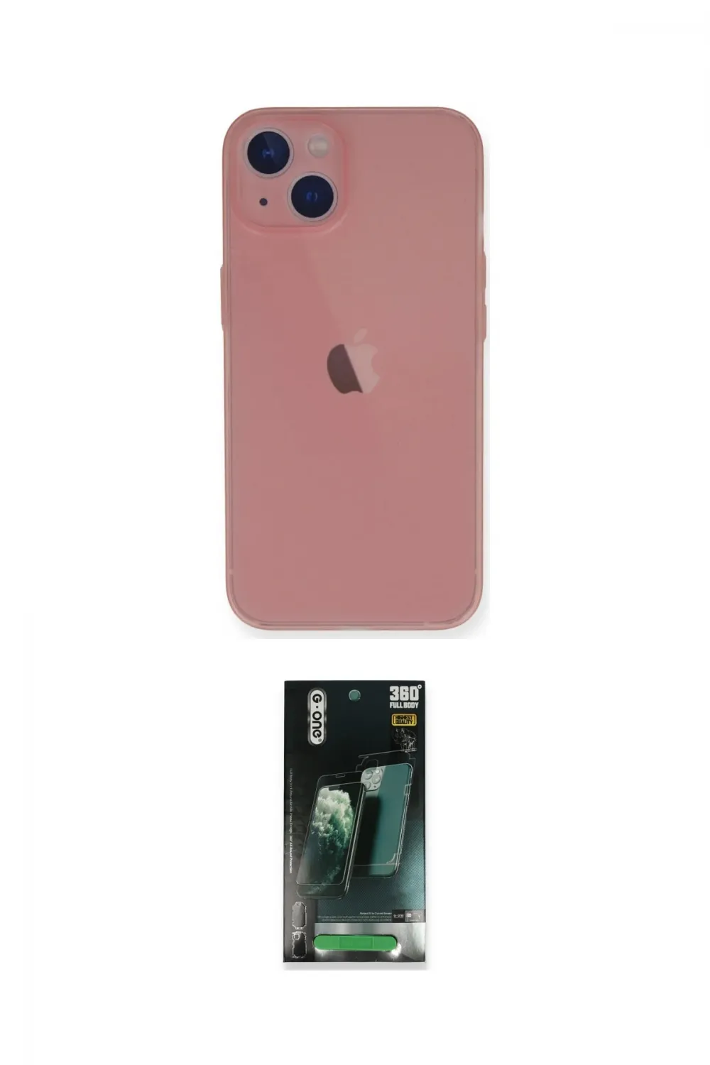 ieg™ iPhone 14 Plus Kılıf Yadigar Yansıma Serisi - Siyah 360 Mat Full Body Arka Koruyucu
