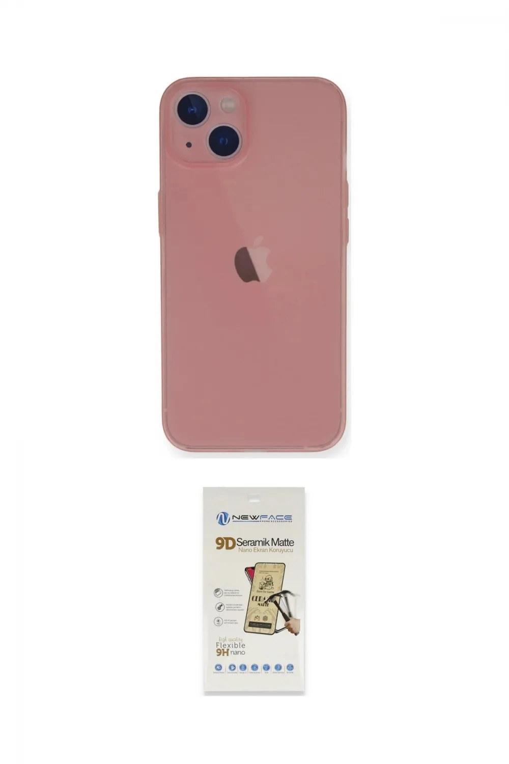 ieg™ iPhone 14 Plus Kılıf Yadigar Yansıma Serisi - Siyah Mat Seramik Nano Ekran Koruyucu