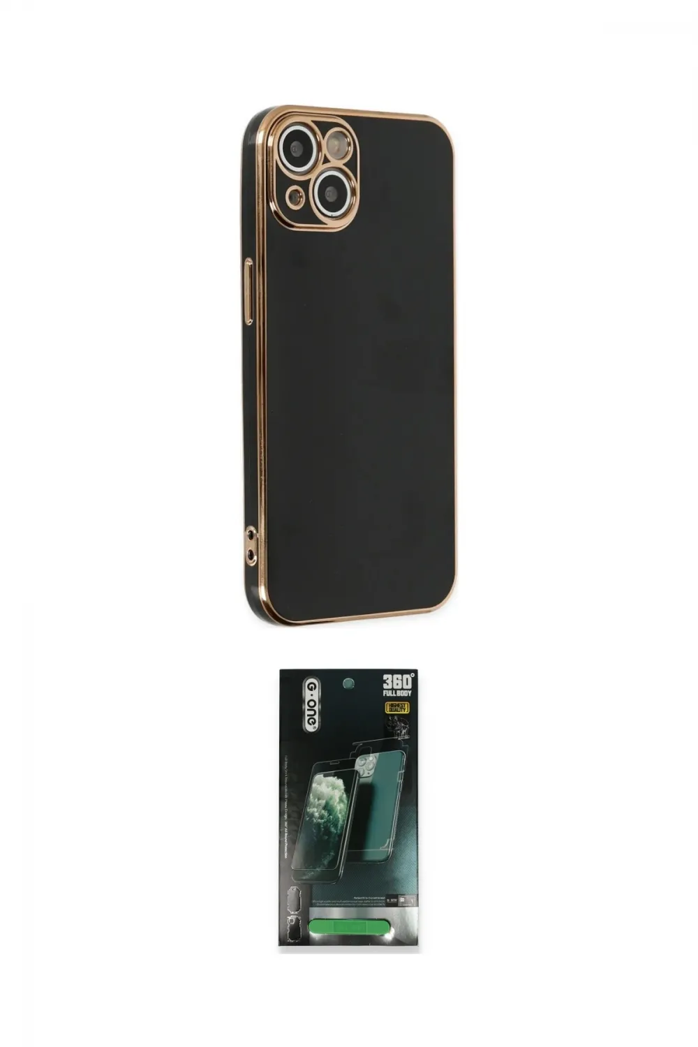 ieg™ iPhone 14 Plus Kılıf Yankı Serisi - Siyah 360 Mat Full Body Arka Koruyucu