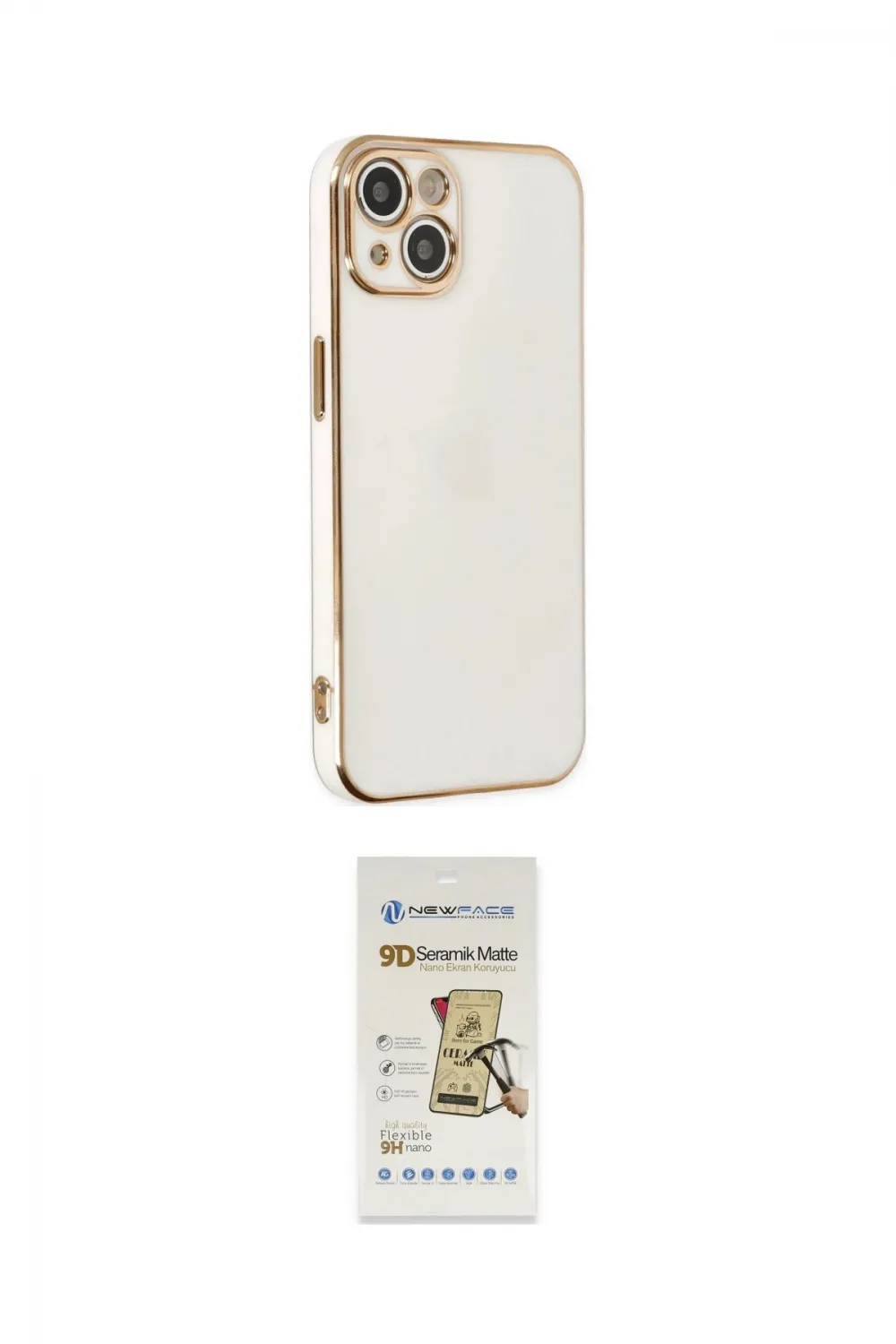 ieg™ iPhone 14 Plus Kılıf Yankı Serisi - Siyah Mat Seramik Nano Ekran Koruyucu